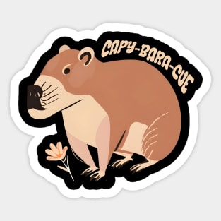 Funny capybara Sticker